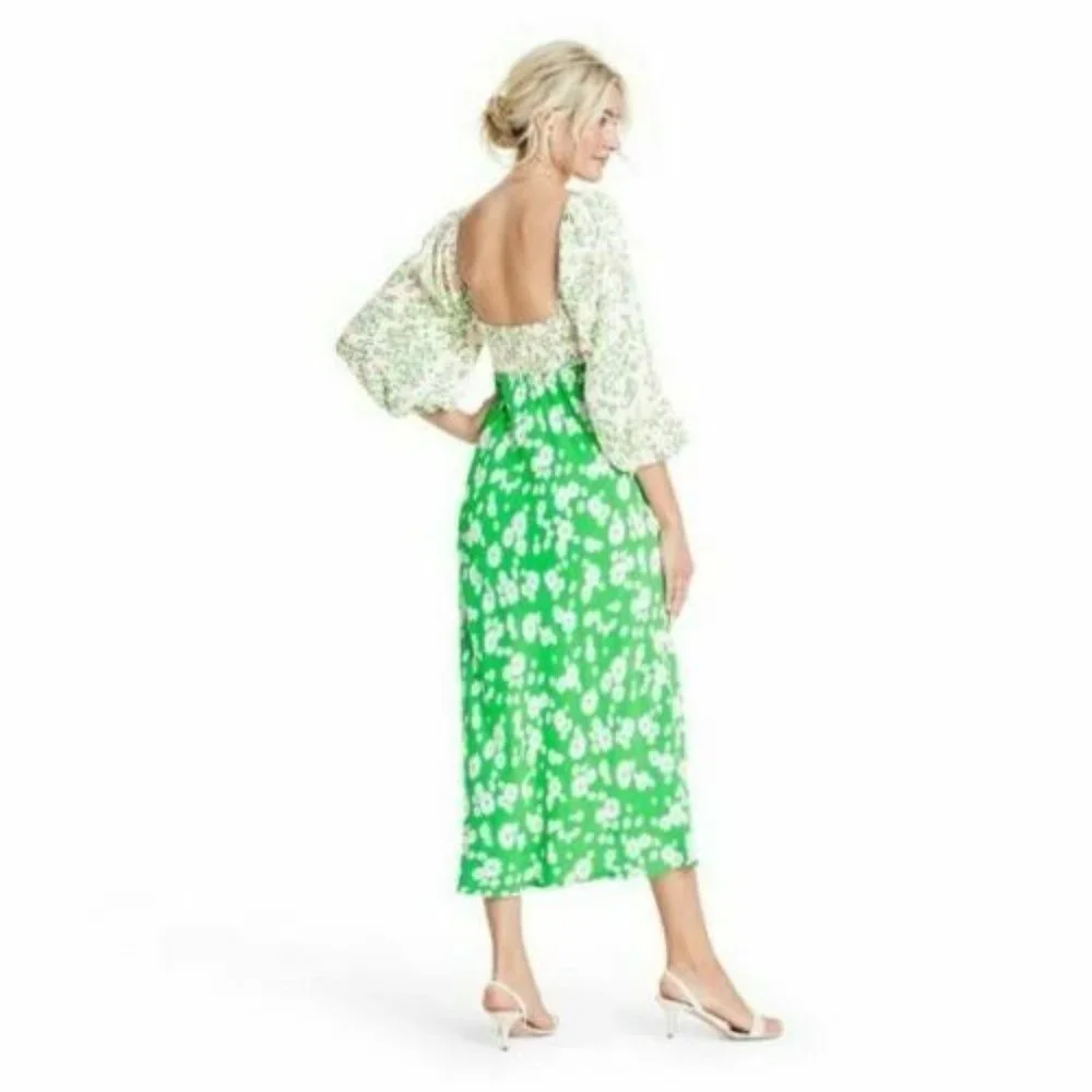 NWT Rixo Target Green Daisy Dress - Picture 2 of 4